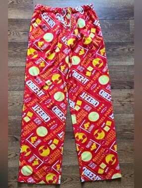Cheez-It Red Fleece Pajama Pants Size Medium Snack Food Lounge Pants